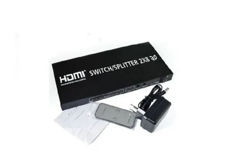 HDMI Switcher & Splitter 2 in 8