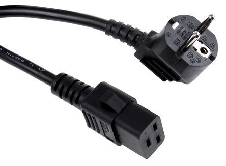 2m Power Cord, C19 to Schuko (CEE 7/4), 16 A, 250 V