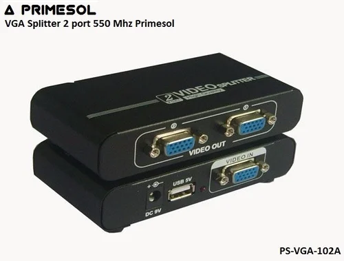 VGA Splitter 2 Port 550 Mhz Primesol PS-VGA-102A