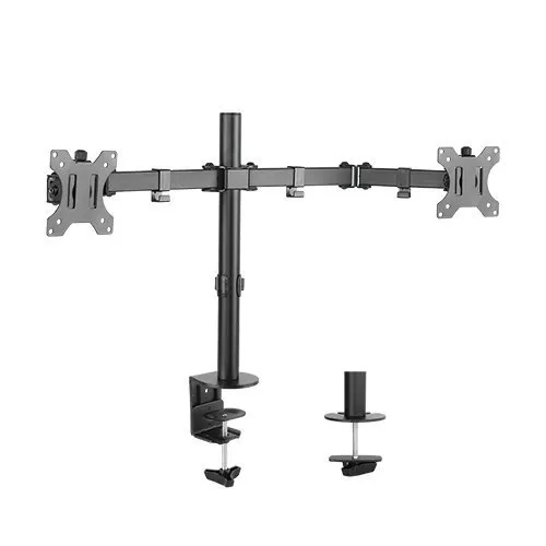 Dual Screen Double Joint Articulating Steel Monitor Arm LDT12-C024N